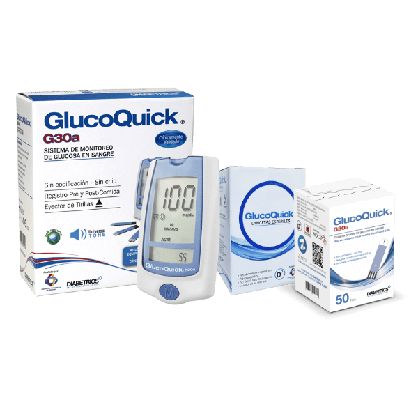 SUPER OFERTA GLUCOMETRO PRECIO GLUCOQUICK G30A MAS 50 TIRAS MAS 50 LANCETAS TODODIABETES