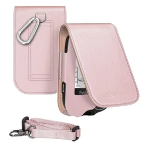 Funda de piel para lector Freestyle Libre Lila