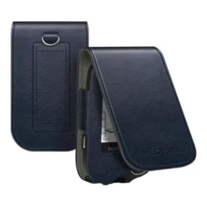 Funda de piel para lector Freestyle Libre Azul