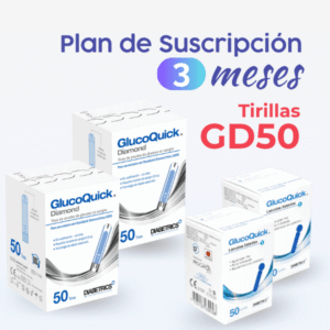 Plan de suscripción 3 meses Tiras Glucoquick Diamond GD50