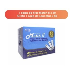 Tiras match II x 50 + 50 lancetas