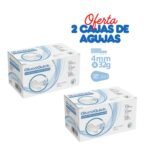 Pack de 2 cajas de agujas GlucoQuick 4mm x 32G para esfero de insulina