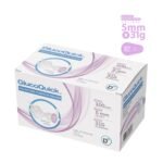 Caja de agujas para esfero o pluma de insulina 5mm 31G universales.