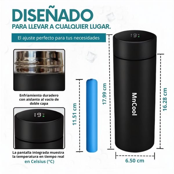 Interior del enfriador MonCool con capacidad para 3 bolígrafos de insulina y agujas
